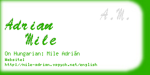 adrian mile business card