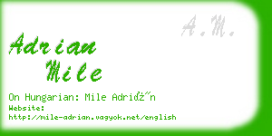 adrian mile business card